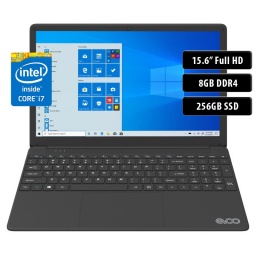 Notebook EVOO Ultra Thin, Core I7-7560U, 8GB, 256SSD, 15.6'' FHD, Win 10