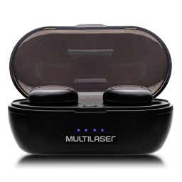 Auriculares Bluetooth Tws Dot Multilaser PH300 Negro C/Base de Carga