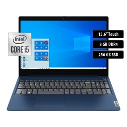 Notebook Lenovo Idapad 3, Core I5-10210U, 8GB, 256SSD, 15.6" Táctil, Win 10