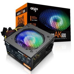 Fuente AIGO AK600 600W Reales 80 Plus 120mm RGB
