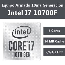 INTEL Core I7 10700F 10ma Gen + Mother H510M (Configura tu PC)