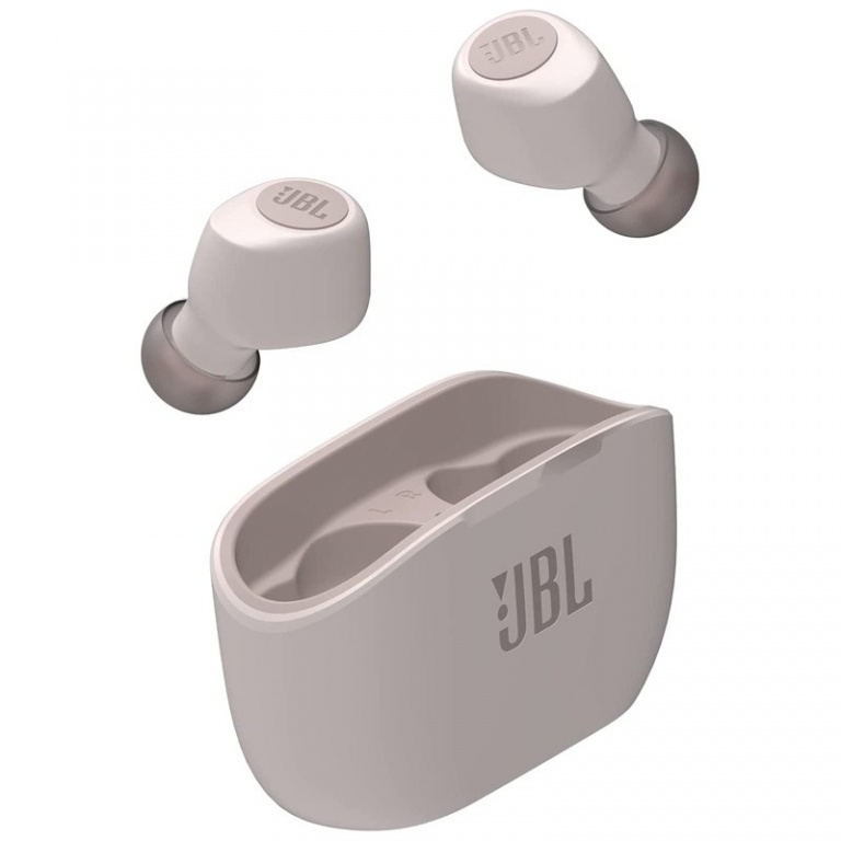 Auriculares JBL Wave 100TWS Truly Wireless 5/15Hs con Base de Carga Marfil