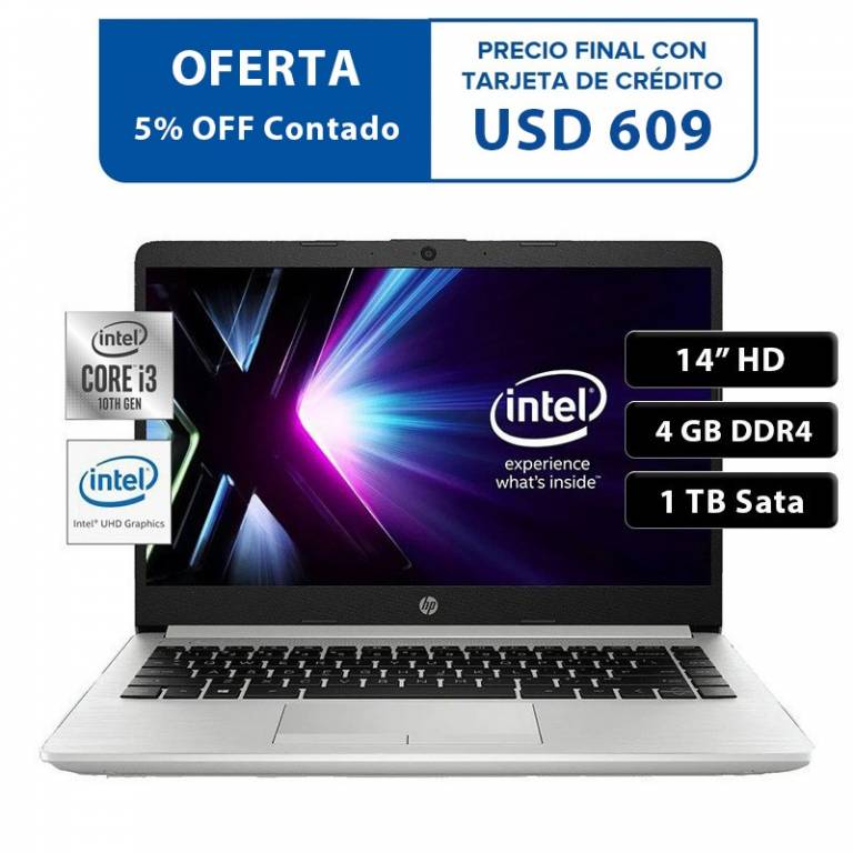 Notebook HP 348 G7, Core i3-10110U, 4GB, 1TB, 14 HD, Win 10 (Oferta)